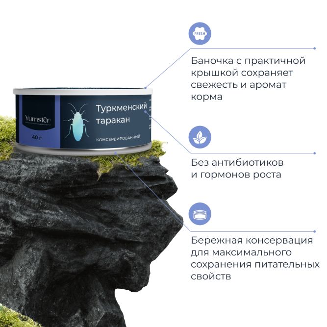 Yumster туркменский таракан консервированный - 40 г