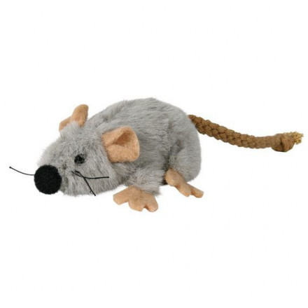 Trixie Мышь для кошек, 7 см, плюш, серый