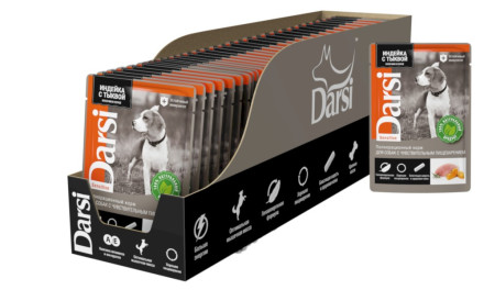 Darsi паучи для взрослых собак всех пород с чувствительным пищеварением, с индейкой и тыквой - 85 г х 32 шт