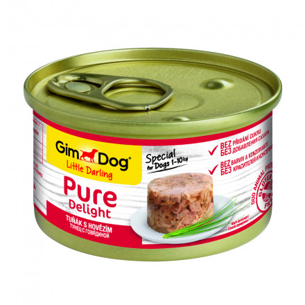 Gimborn GimDog Pure Delight влажный корм для собак из тунца с говядиной - 85 г х 24 шт
