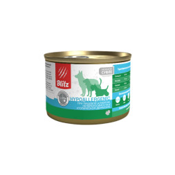 Blitz Hypoallergenic влажный диетический корм для собак при пищевой аллергии, непереносимости и атопическом дерматите, в консервах - 200 г х 12 шт