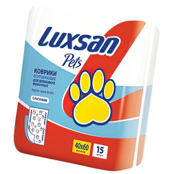 Luxsan Premium коврики впитывающие для животных, 40х60, 15 шт