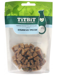 TiTBiT Кубики из трески для кошек, рыбные лакомства - 60 г