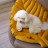 Mr.Kranch лежанка для собак Листочек, большая двусторонняя с имитацией кожи, 120х73х6 см, охра