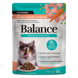 Balance Cat Sterilised паучи для стерилизованных кошек с курицей в соусе, с морковью и горошком - 85 г x 18 шт