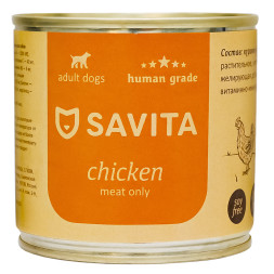 Savita влажный корм для взрослых собак всех пород с курицей, в консервах - 240 г x 24 шт
