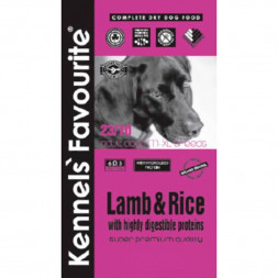 Kennels` Favourite Lamb and Rice корм для взрослых собак предрасположенных к аллергии с ягненком и рисом 3 кг