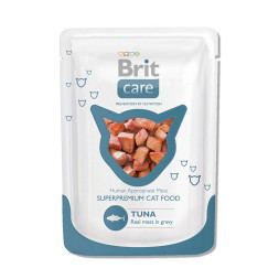 Влажный корм для взрослых кошек Brit Tuna с тунцом 24 шт х 80 гр