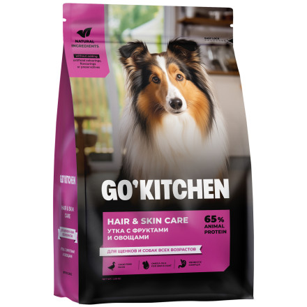 Go&#039; Kitchen сухой корм для собак всех возрастов и щенков, с уткой - 1,59 кг