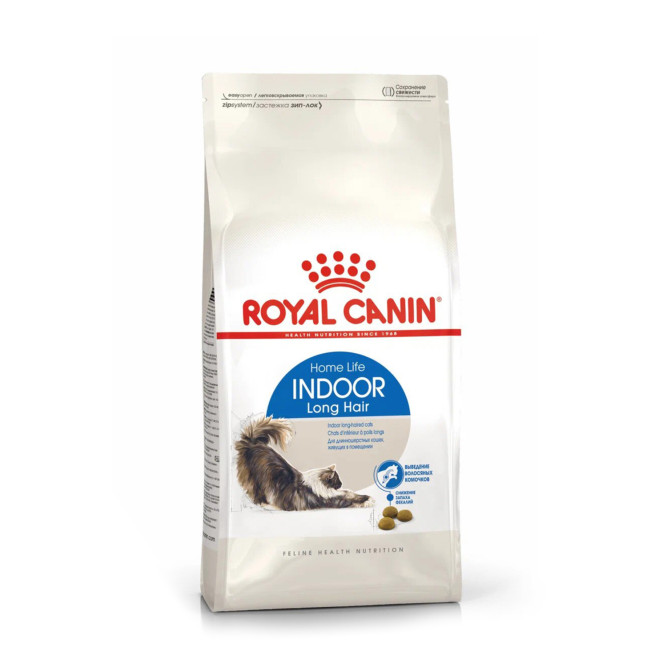 Royal Canin Indoor Long Hair сухой корм для домашних длинношерстных кошек - 400 г