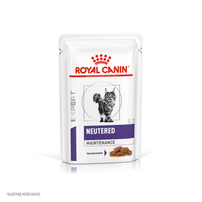 Royal Canin Neutered Maintenance влажный корм для взрослых стерилизованных кошек, в соусе, в паучах - 85 г х 28 шт