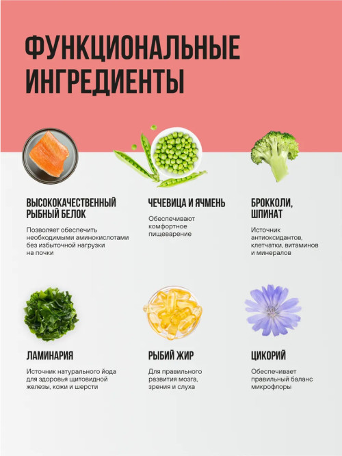 BOWL WOW Fresh Meat сухой корм для взрослых стерилизованных кошек с лососем, белой рыбой и брокколи - 4 кг