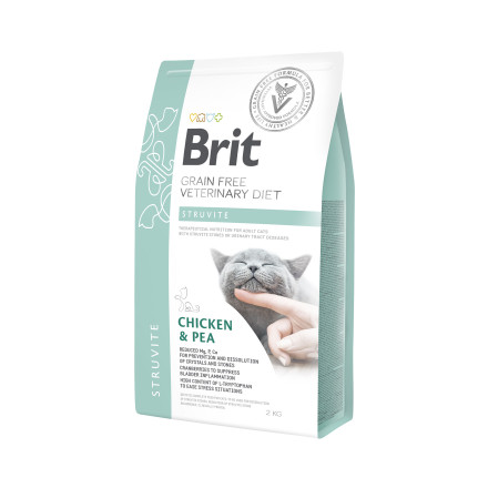 Brit VDC Struvite сухой беззерновой корм для кошек при струвитном типе МКБ с курицей - 2 кг
