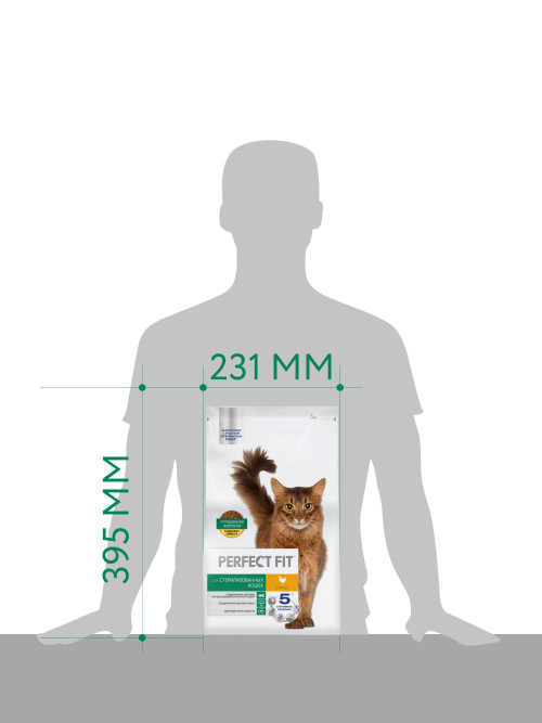 Perfect Fit сухой корм для взрослых стерилизованных кошек с курицей - 2,5 кг