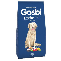 Gosbi Exclusive сухой корм для взрослых собак средних пород с рыбой - 12 кг