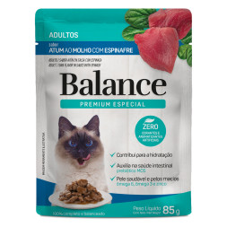 Balance Cat паучи для кошек с тунцом в соусе, со шпинатом - 85 г x 18 шт