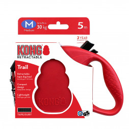 KONG рулетка Trail M (до 30 кг) лента 5 метров красный