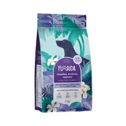 Florida сухой корм для взрослых собак средних и крупных пород с индейкой, ягненком и черникой - 3 кг