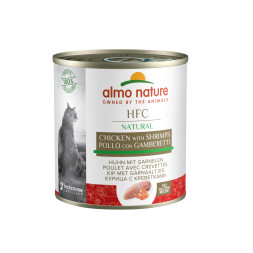 Almo Nature HFC Natural Chicken and Shrimps консервы для взрослых кошек с курицей и креветками - 280 г х 12 шт