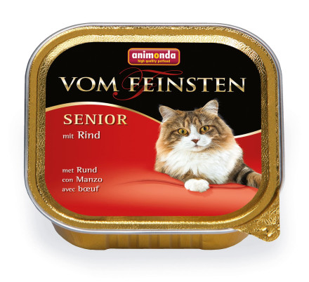 Animonda Vom Feinsten Senior влажный корм для взрослых кошек старше 7 лет с говядиной - 100 г (32 шт в уп)
