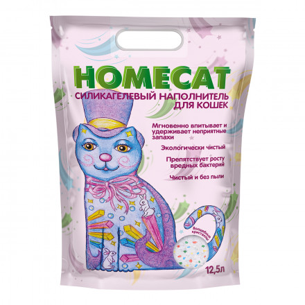 HOMECAT силикагелевый наполнитель для кошачьих туалетов - 12,5 л
