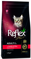 Reflex Plus Adult Cat Food Lamb and Rice сухой корм для кошек, с ягненком и рисом - 1,5 кг