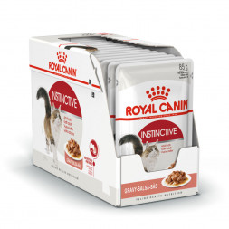 Royal Canin Instinctive паучи для взрослых кошек кусочки в соусе - 85 г х 24 шт