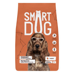 Smart Dog сухой корм для взрослых собак всех пород, с индейкой - 3 кг