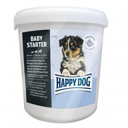 Happy Dog Baby Starter сухой корм для щенков от 4 до 5 недель с птицей и лососем - 4 кг