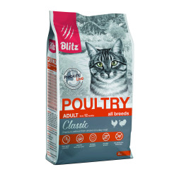 Blitz Classic Adult Cats Poultry сухой корм для взрослых кошек, с домашней птицей - 2 кг