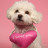 Mr.Kranch игрушка для собак мелких и средних пород Сердечко с канатом и пищалкой, 15х12х4 см, розовое