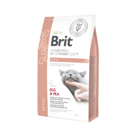 Brit VDC Renal сухой беззерновой корм для кошек при заболеваниях почек с яйцом и горохом - 2 кг