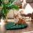 Mr.Kranch лежанка для собак Листочек, средняя двусторонняя с имитацией кожи, 90х65х5 см, зеленая