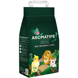 AromatiPet древесный наполнитель для птиц и грызунов - 15 л (9 кг)