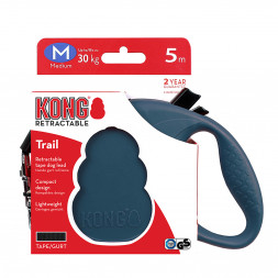 KONG рулетка Trail M (до 30 кг) лента 5 метров синяя
