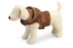 Camon шлейка для собак с капюшоном зимняя коричневая, размер XXS