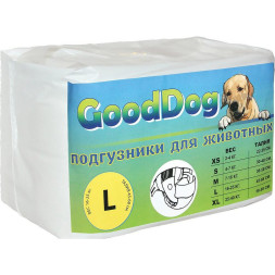 GoodDog подгузники для собак размер L 12 шт/уп