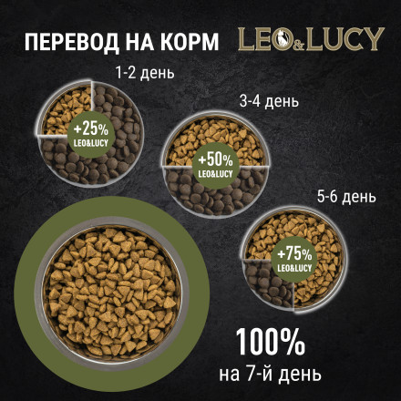 LEO&amp;LUCY сухой холистик корм для взрослых собак мелких пород с ягненком и травами - 800 г