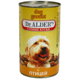 Консервы Dr. Alders Dog Garant для взрослых собак с курицей и индейкой - 1230 г х 12 шт
