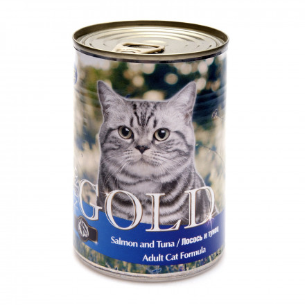 Nero Gold Adult Cat Formula Salmon Tuna консервы для взрослых кошек с лососем и тунцом - 810 г х 12 шт