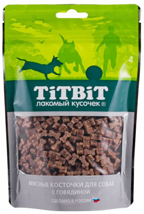 TiTBiT лакомство для собак Косточки мясные с говядиной - 150 г