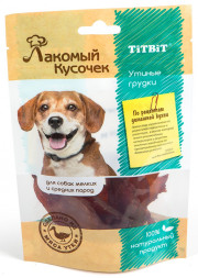 TiTBiT Лакомый кусочек лакомство для собак утиные грудки - 60 г