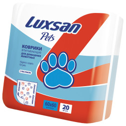 Luxsan Premium коврики впитывающие для животных, 60х60, 20 шт