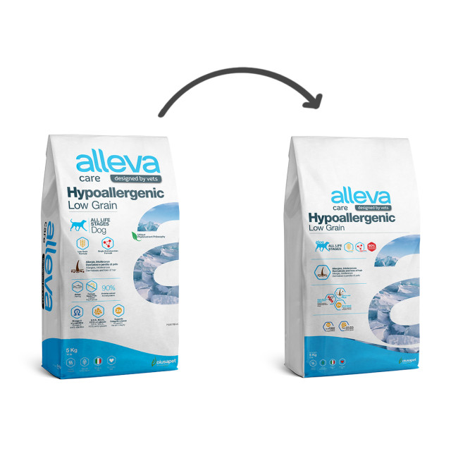 Alleva Care Dog Adult Hypoallergenic Low Grain сухой диетический гипоаллергенный корм для взрослых собак для снижения пищевой непереносимости - 5 кг