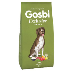 Gosbi Exclusive сухой корм для взрослых собак средних пород с ягненком - 12 кг