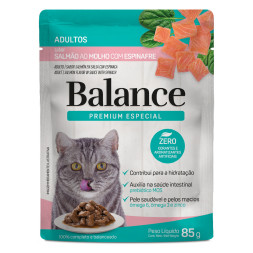 Balance Cat паучи для кошек с лососем в соусе, со шпинатом - 85 г x 18 шт