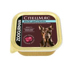 Зоогурман влажный корм для взрослых собак всех пород, с филе цыпленка - 150 г x 10 шт