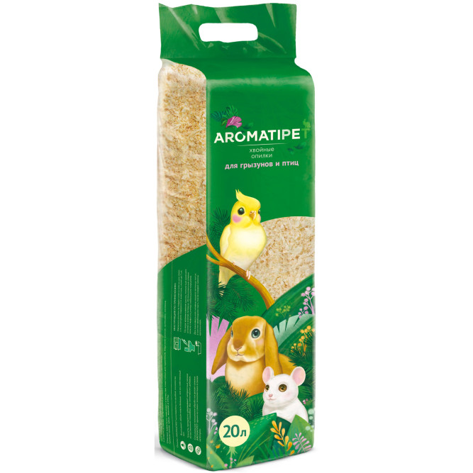 AromatiPet хвойные опилки для птиц и грызунов - 20 л (890 г)