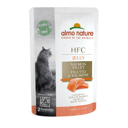 Almo Nature HFC Jelly with Salmon паучи для взрослых кошек с лососем в желе - 55 г х 24 шт