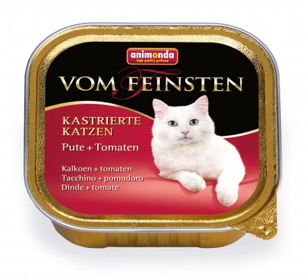 Animonda Vom Feinsten Sterilised влажный корм для стерилизованных кошек с индейкой и томатами - 100 г (32 шт в уп)